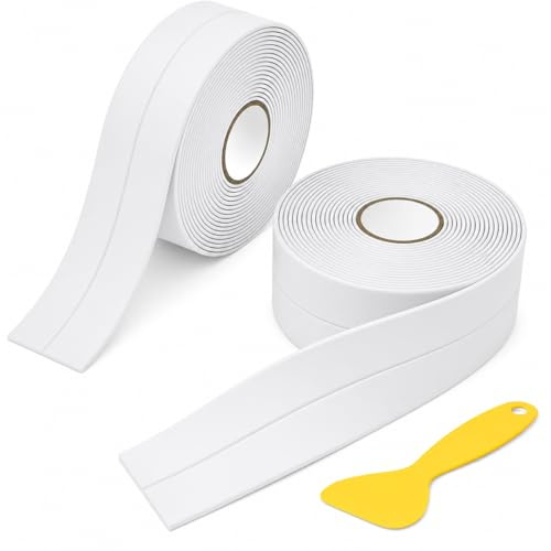 2PCS Waterproof Bath Sealant Strip – Bathroom Sealant Tape for Edges, Self-Adhesive Sealant Tape for Sink, Durable Bath Seal for Anti-Mold Protection