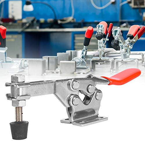 Garosa Morsetto a Levetta Morsetto Orizzontale per Carichi Pesanti in Acciaio Inossidabile 304 Capacità di Tenuta di 280 Kg con Barra di Gomma per Apparecchi di Saldatura Banco da Lavoro per Uso