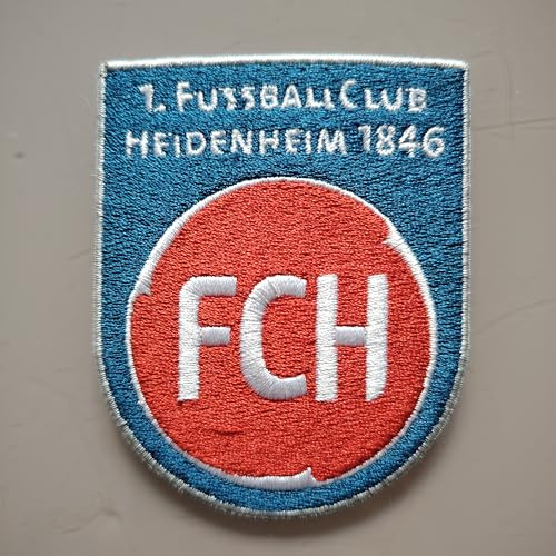 2stk FC Heidenheim Aufnäher Patch Football Fussball Soccer Club Iron on bügelbild aufbügler Badge Team logo