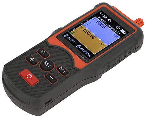 Fafeicy JD-3001 Geigerzähler, ABS-Material, Hintergrundbeleuchtung, Schwellenalarm, Zur Erkennung Nuklearer Strahlung und Elektromagnetischer Strahlung Im Bauwesen
