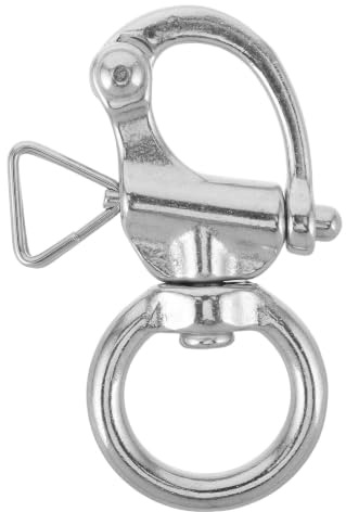 Anneome Grillete Giratorio de Acero Inoxidable, Gancho Giratorio de Acero Inoxidable, Plata, para Cadena de Ancla y Barco, Navegación y Jarcia Náutica