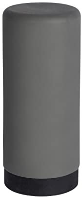 WENKO Spülmittelspender Easy Squeez-e, hochwertiger Spender für Spülmittel in der Küche, einfach Dosierung, Seifenspender aus auslaufsicherem Silikon, Fassungsvermögen 250 ml, Ø 6 x 14 cm, Grau