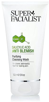 Super Facialist - Salicylic Acid Anti Blemish Purifying Cleansing Wash with Niacinamide (Vitamin B3), Face Cleanser & Face Wash for Clean and Clear Skin & Treat Acne, 150ml