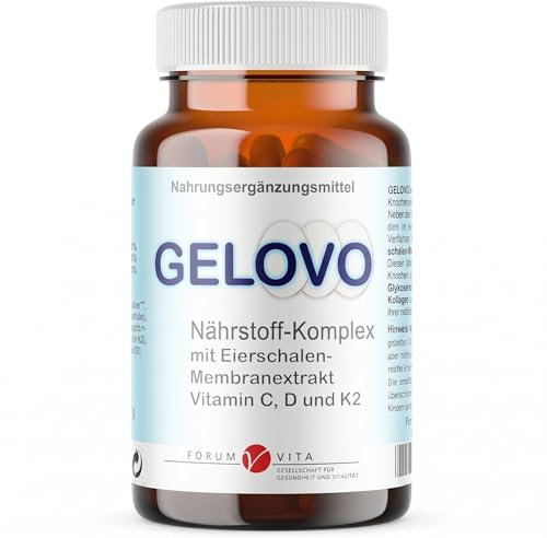 Knochen & Knorpel Kapseln mit Glucosamin, Kollagen und Hyaluronsäure +500 Mikronährstoffe | Apotheken Qualität seit 25 Jahren* GELOVO