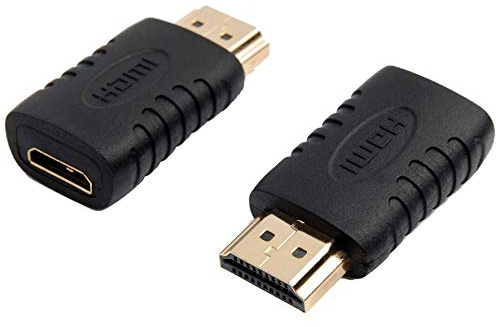 PremiumCord Adaptateur Mini HDMI - Contacts plaqués Or - Mini HDMI Femelle vers mâle - pour Full HD 1080p, 3D - Couleur : Noir