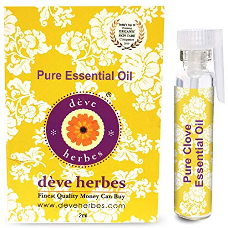Deve Herbes Pure Huile essentielle de Clou de girofle (Syzygium aromaticum) Distillé à la vapeur qualité thérapeutique naturelle 2ml (0,06 oz)