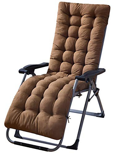 HotYou Auflage für Deckchair Liege-Stuhl Polster-Auflage mit Schaumflockenfüllung, Auflage für Garten-Lieg,Kaffee,170 * 53 * 8 cm
