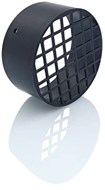 TYGERIX® Abluftgitter aus schwarzem Polypropylen, 80 mm, Endstück für Heizkessel, Dunstabzugshauben und Anlagen | Lüftungsöffnung für Innen- oder Außenbereiche | dicker, widerstandsfähiger