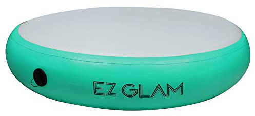 GLANT Air Mat Tumble Track AirSpot Gymnastik-Training-Springbrett, rund, aufblasbares Springbrett (Hellgrün, 100,1 x 100,1 x 20,1 cm)