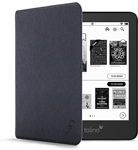 Forefront Cases Hülle für Tolino Shine 4. Generation (Modell: 2022) - Marineblau - Dünn und Leicht, Smart Auto Schlaf/Wach Schutz-Hülle (Tasche) für Tolino Shine 4. Generation