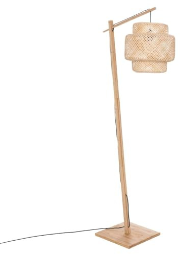 Atmosphera Lampadaire en bois Liby 173 cm Naturel clair