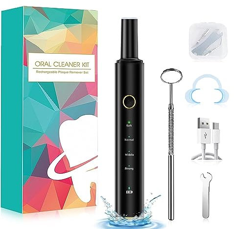 Kit Pulizia Denti Tartaro Igiene Dentale Con 4 Modalità Tartaro Denti Rimuovi Rimuove Macchie di Denti per uso Quotidiano da casa