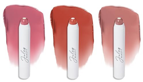 Julep It's Balm: Tinted Lip Balm + Buildable Lip Color Trio - Vintage Mauve, 90s Neutral, Canyon Rose - Natural Gloss Finish - Hydrating Vitamin E Core - Vegan