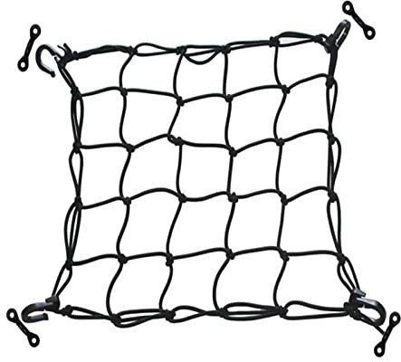 Mealoodiousmusea Elastic Deck Cargo Net for Canoe Kayak Mesh Lashing Hooks Rigging Fishing