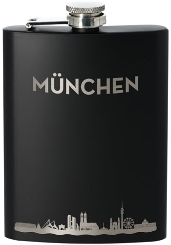 Goodtimes Flachmann München Skyline 225ml (Schwarz)