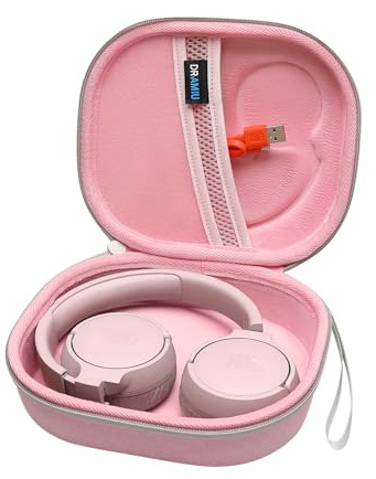 DR·AMIU Hard Case for JBL Headphones, Pink | Compatible with JBL Junior 320/ 320BT/Junior 470NC/JR 460NC/ Tune 520BT 510BT 720BT 770NC 670NC/ Live 670NC 770NC Headphone