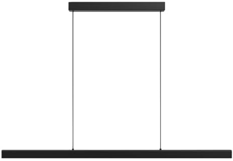 Moderne LED Esstisch Pendelleuchte, 3000K/4500K/6500K 10%–100% Farbtemperatur Linear Lampe Hängend, Dimmbar mit Fernbedienung Hängelampe für Küche, Wohnzimmer, Esszimmer, Schlafzimmer- Schwarz 180CM