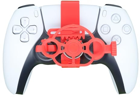 LICHIFIT Mini Steering Wheel for PS5 Racing Game Controller Driving Simulator 3D Printing Steering Wheel for PlayStation 5 Auxiliary Racing Wheel Accessories