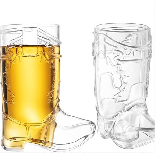 ZGDEIWGF 10 vasos de botas de vaquero, vasos de plástico transparentes, divertidos vasos de cerveza, mini vasos de vaquero, decoraciones de fiesta de vaquero