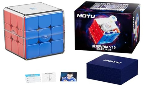 Moyu WRM V10 3x3 SpeedCube Magic Cube WEILONG 3x3x3 Stickerless Cube Turns Quicker than Original for kids Gift & Adult & Children(Magnetic Version)