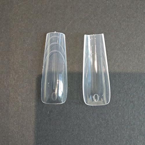 NOVO OVO Nail Dual Forms (Sculpted), konische quadratische (Geformt) Nagel-Doppelformen für Polygel-Verlängerung, XL XXL wiederverwendbare Vollabdeckungs-Acryl-Nägelformen, 150 Stück, 15 Größen