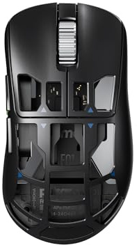 Pulsar Gaming Gears Feinmann Gaming-Maus kabellos, Mittel, Schwarz | Ultraleicht 1.62 oz (46g), Ergonomisch, Nach innen gewölbte Seiten, Palm-/Relaxed-Claw-Griff, XS-1, 32K DPI, 8K