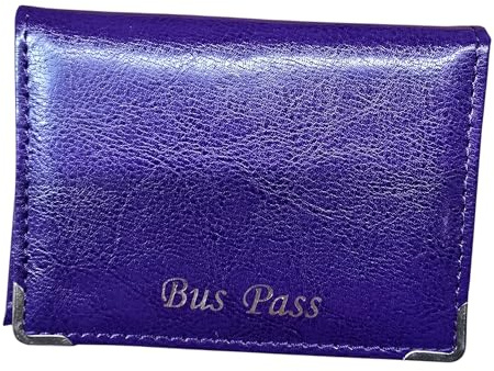 TheGloveHut Funda tipo cartera para tarjetas de viaje para autobús o pases, monedero, Purple, Tarjetero de piel