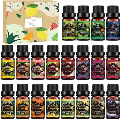 Ätherische Öle Set für Diffuser 20 x 10ml, Reines Aromatherapie Duftöl Aroma Duftöle Geschenkset für Diffusor, Seife, Kerzenherstellung, SPA - Kleine Geschenke für Frauen, Weihnachten, Geburtstag