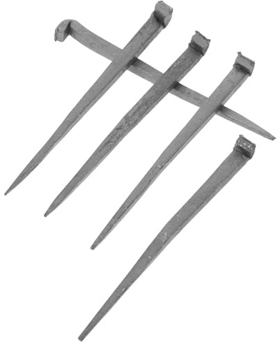 DIKACA Clavos de Hierro Forjado para Carpintería 10 CM Cabeza Curva Pack de 5 Unidades Clavos Pequeños para Construcción y Reparación de Madera Herrajes Resistentes para Modelos de