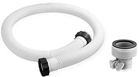 CashMuch Kit de reacción de manguera de piscina con adaptador tipo B para bombas de filtro de piscina, sistemas de agua salada y filtros de arena, manguera de polietileno y EVA Uum de 59 pulgadas a