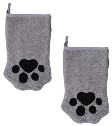 Guantes de Lavado para Gatos 1 Par de Vellón Coral de Secado Rápido