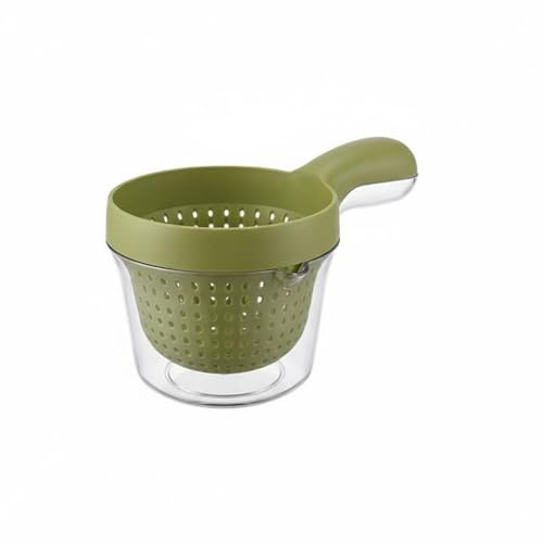 AFXGUSD Cesta Industrial Colador Moderno Bol Escurridor Doble Capa Recipiente Multiusos Cocina Bandeja Desmontable Recomendada para Drenar Frutas Verduras Uso Hogar Diario, Verde