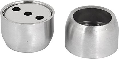 sourcing map 2 Stück 22mm D. Edelstahl Wandhalter Stange Flansch Rund Sockel Halter Silber de
