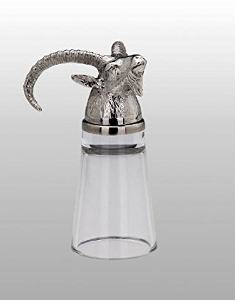 Snapsglas stenbock H 11,0 cm D 4,5 cm, 4 cl rostfritt stål