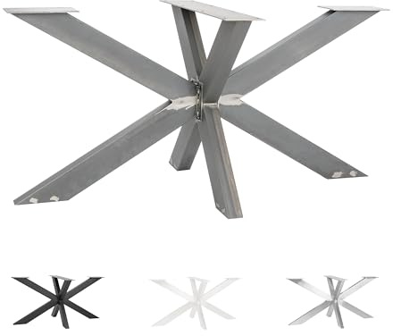 Natural Goods Berlin 1x Tisch-Gestell Spider | Schwerlast Tischbeine Industrial aus Metall | Einfache Montage | Tischkufen für DIY-Projekte | Tischfüße 71x78x150 cm