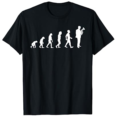 Evolution Horn Spiel Lehrer Tenorhorn Flügelhorn Instrument T-Shirt