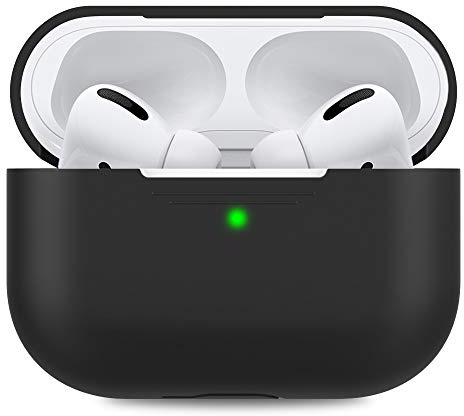 AHASTYLE Silikonhülle für Airpods Pro (weiche Schutzhülle und Skin [LED vorne, sichtbar), kompatibel mit Apple AirPods Pro 2019