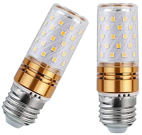 Kicphoo E27 Corn LED Screw LED Bulbs 12W, Non-Dimmable, Daylight White 6000K, 100W Equivalent, 6000K Daylight White, Pack of 4