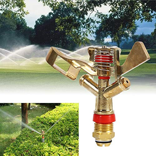 Arroseur d'irrigation, connecteur 1/2 pouce Bras oscillant rotatif en laiton Arroseur d'eau Buse pulvérisation Irrigation jardin Arroseur pelouse en métal oscillant automatique