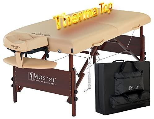 Master Massage 71cm Del Ray Pro Mobil Massageliege ThermaTop Integriertes Heizsystem Klappbar Therapie Portable Beauty Couch Tisch Bett Paket