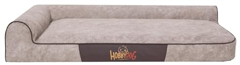 Bjird Hundebett - Hundekorb für kleine mittelgroße & große Hunde - Hundekissen - Hundesofa - Bezug abnehmbar und waschbar - Best - Größe: 115 x 80 x 18 cm [Größe: L] - Beige