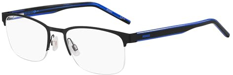 HUGO Herren Brille mit Sehstärke Rechteckig | Gefertigt aus Metall, optional mit Sonnenbrillentönung oder Blaulichtfilter, inklusive Brillenetui