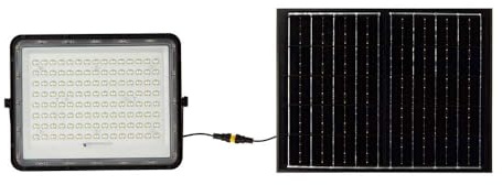 V-TAC Faro LED da Esterno con Pannello Solare 20W - Autonomia 12 Ore - Chip Samsung - IP65-1800 Lumen - Proiettore LED con Telecomando e Batteria per Casa, Giardino, Garage - Luce Fredda