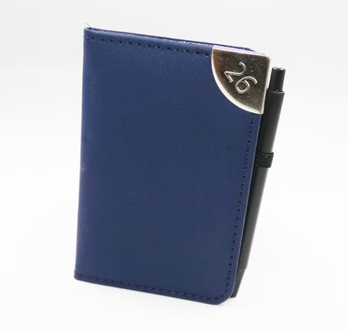 Sixstore 2025 Wochenansicht, A7 Mini-Taschenkalender, weiches Ledergefühl, 11 x 7 cm großes Tagebuch mit Stift (blau)