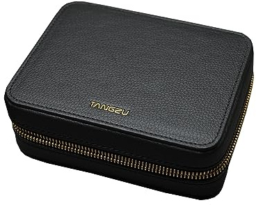 Linsoul TANGZU Étui en Cuir pour écouteurs, étui de Transport Portable | résistant à l'eau pour écouteurs, sac de rangement anti-poussière pour IEM, accessoires audio, embouts et câbles