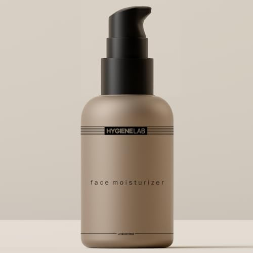 HygieneLab Face Moisturizer - EWG Verified, Unscented, Non-Greasy Hydration with Squalane, Aloe Vera, Ceramides & Hyaluronic Acid - 1.7 fl oz