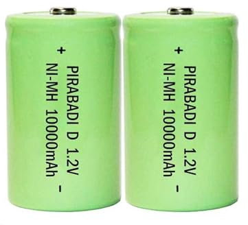 2 Pile ACCU LR20 H20 D 1.2V 10000mAh 10Ah NI-MH Rechargeable Batterie (2x1788)