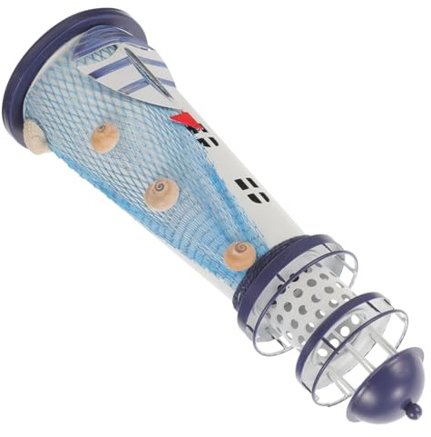 OSALADI Lámpara De Hierro Alta Con Decoración De Faro Náutico Decoración Del Hogar Mediterráneo Centro De Mesa