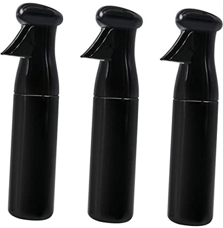 FRCOLOR 3piezas Botella De Spray De Vidrio De Presión Manual De Gran Capacidad Para Hogar Jardín y Salón Negro