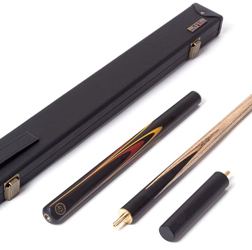 BCE Christophe Lambert Protégé 3/4 Cut Snooker Cues med hårt fodral (röd/svart/guld omlott)
